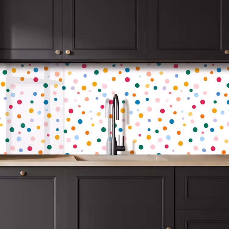 Keuken achterwand - Stippen - Speels - Kleurrijk — 6