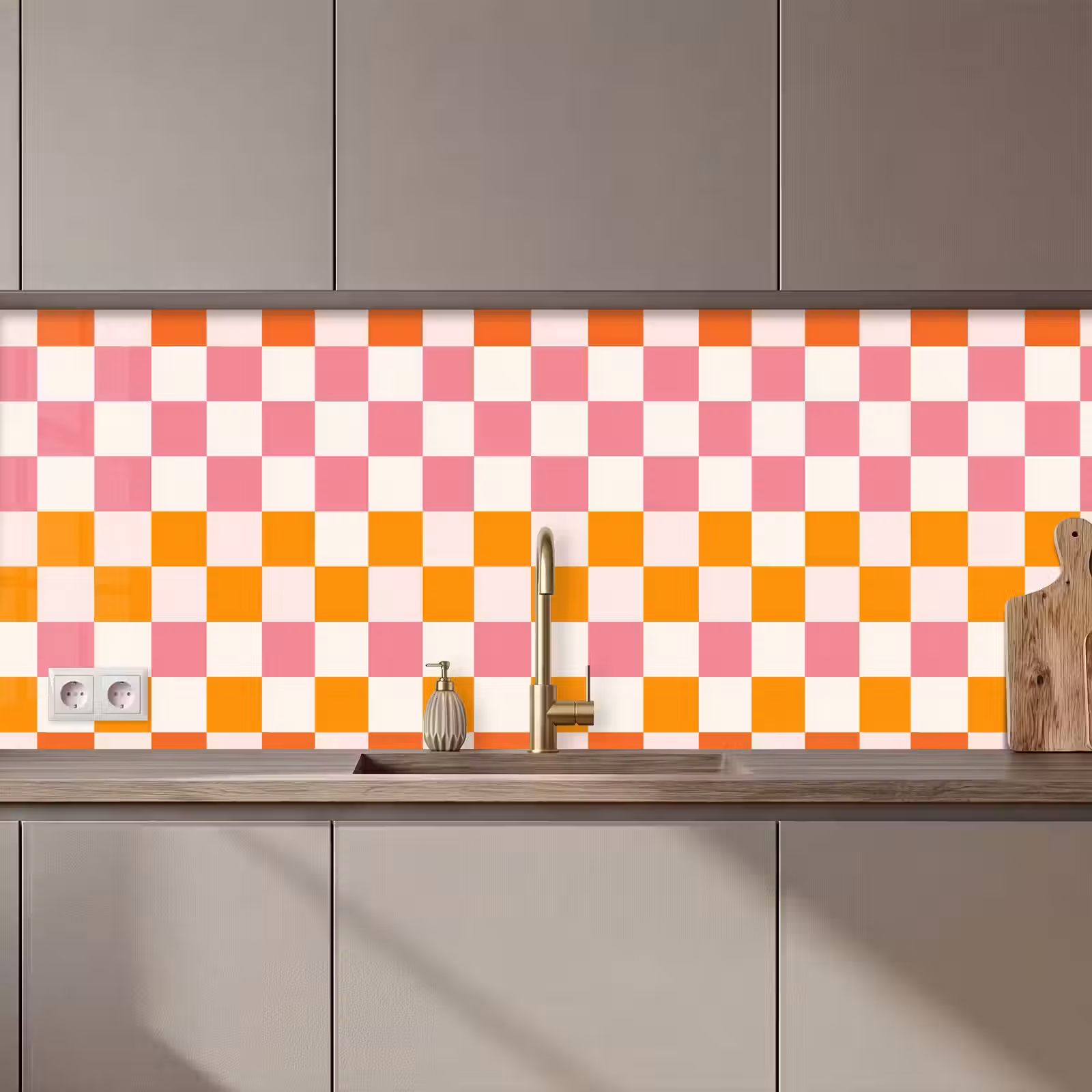 Keuken achterwand - Patroon - Oranje — 1