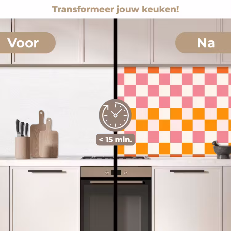 Keuken achterwand - Patroon - Oranje — 2