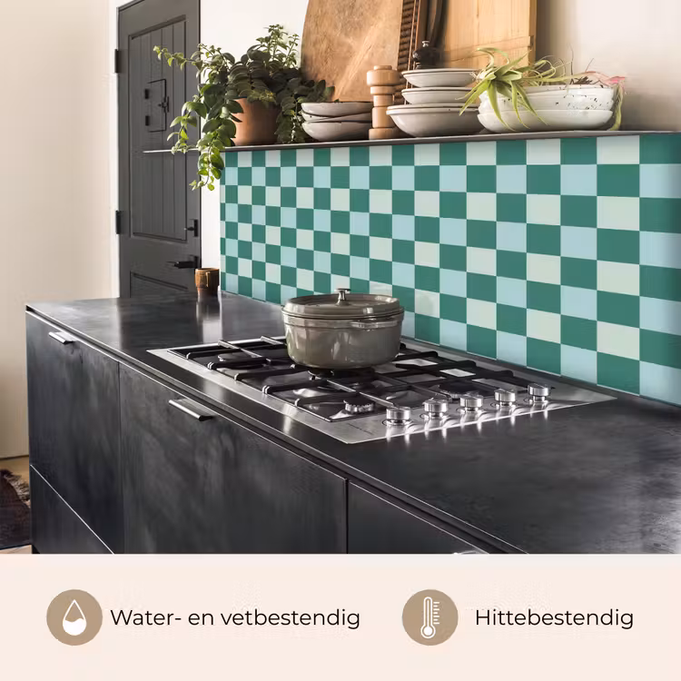 Keuken achterwand - Schaak - Klassiek - Groen — 3