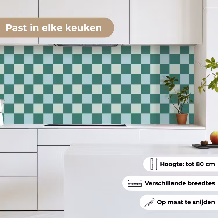 Keuken achterwand - Schaak - Klassiek - Groen — 4