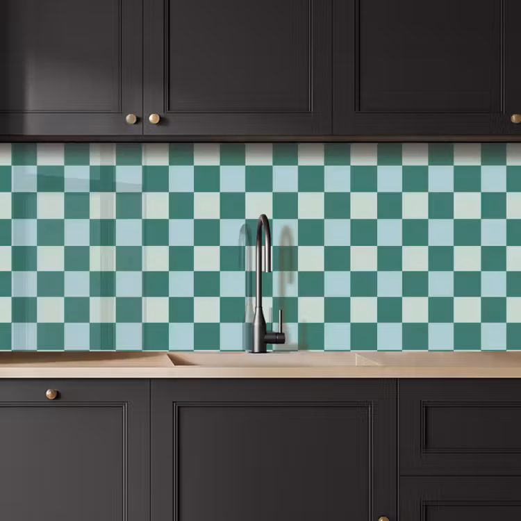Keuken achterwand - Schaak - Klassiek - Groen — 6