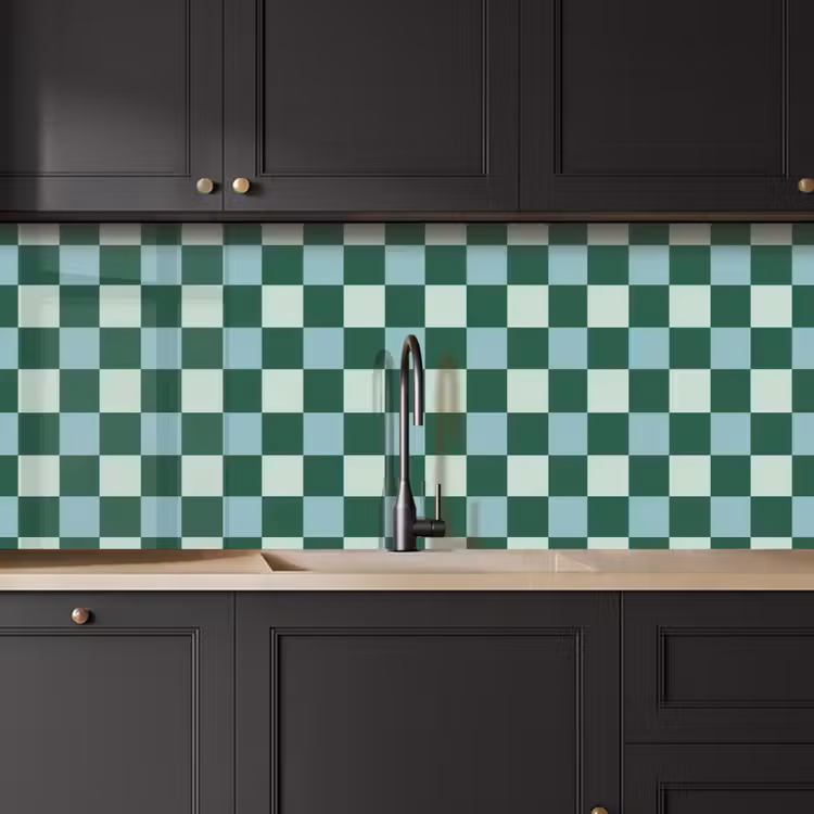 Keuken achterwand - Schaakbord - Klassiek - Groen — 6