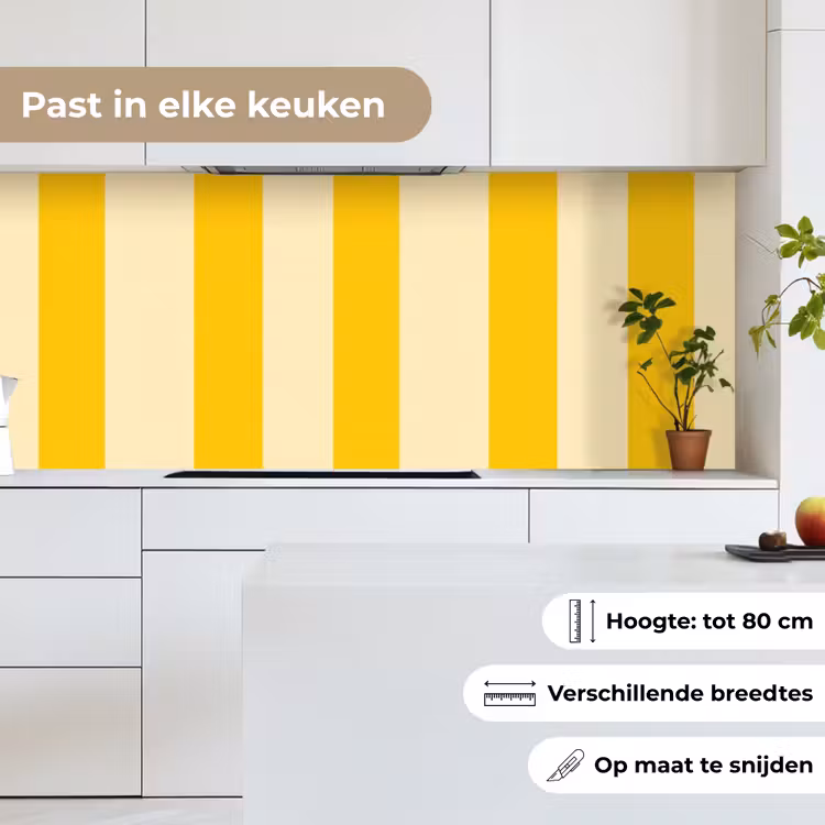 Keuken achterwand - Strepen - Klassiek - Geel — 4