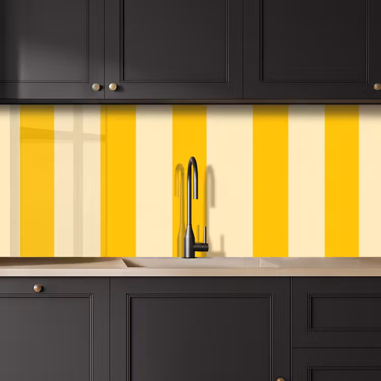 Keuken achterwand - Strepen - Klassiek - Geel — 6
