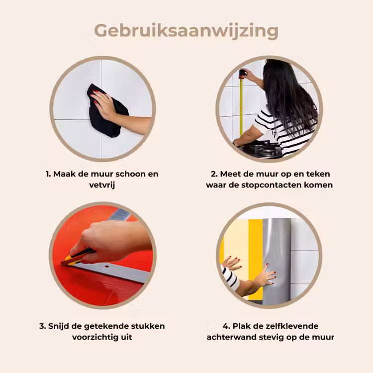 Keuken achterwand - Strepen - Klassiek - Geel — 7