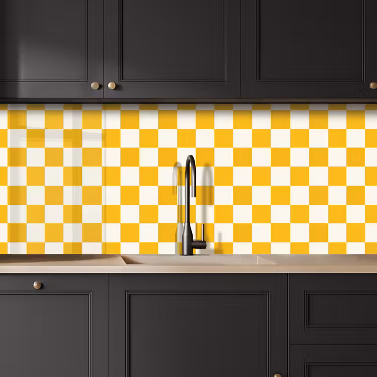 Keuken achterwand - Traditioneel - Patroon - Geel — 6