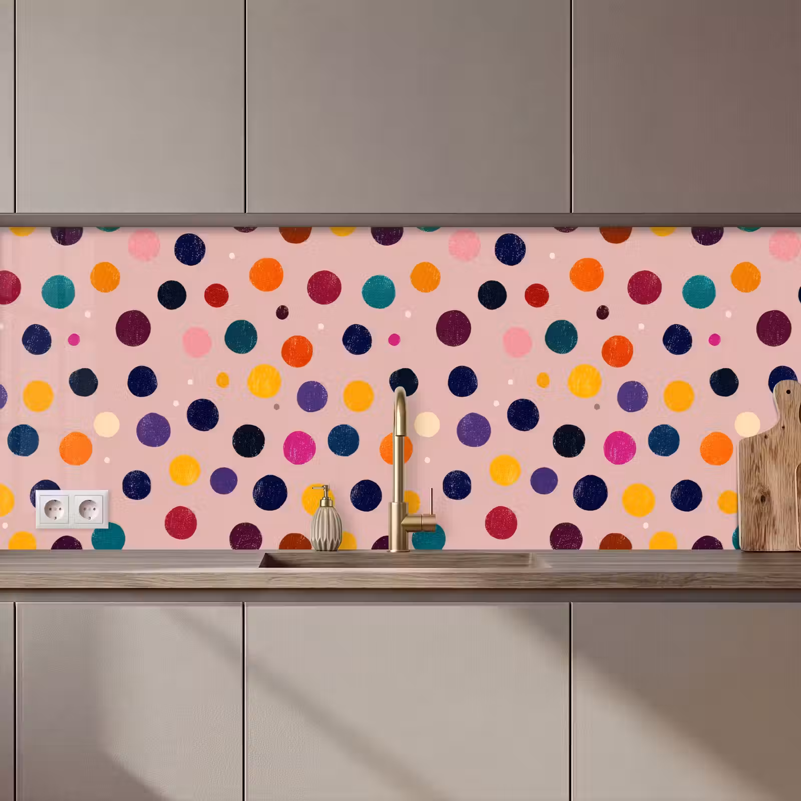 Keuken achterwand - Cirkels - Patroon - Kleurrijk — 1