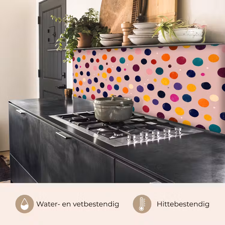 Keuken achterwand - Cirkels - Patroon - Kleurrijk — 3