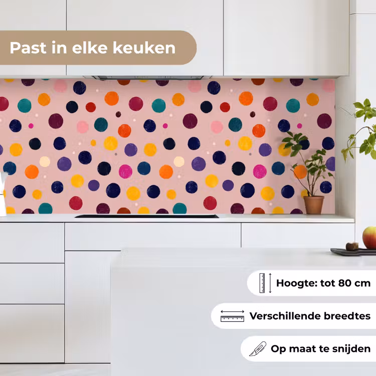 Keuken achterwand - Cirkels - Patroon - Kleurrijk — 4
