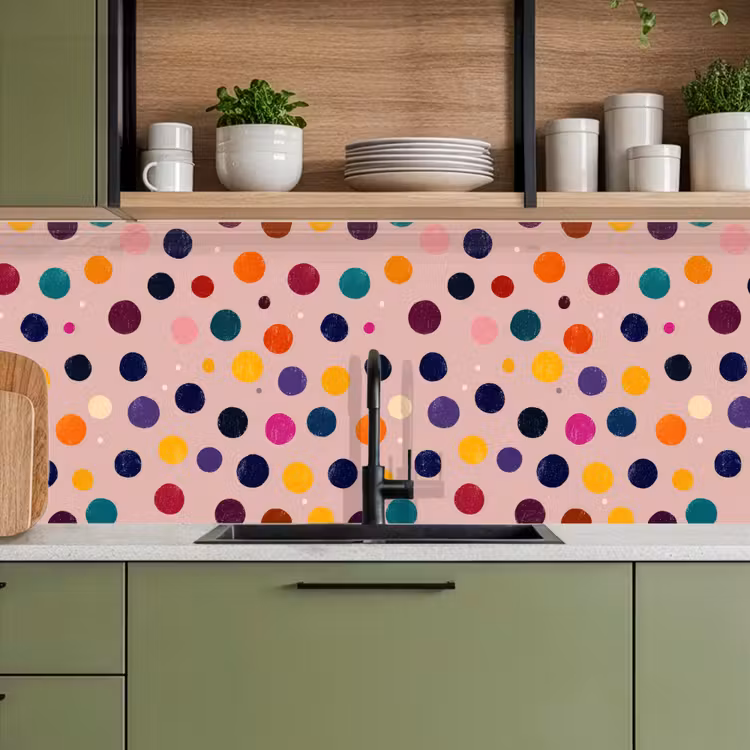Keuken achterwand - Cirkels - Patroon - Kleurrijk — 5