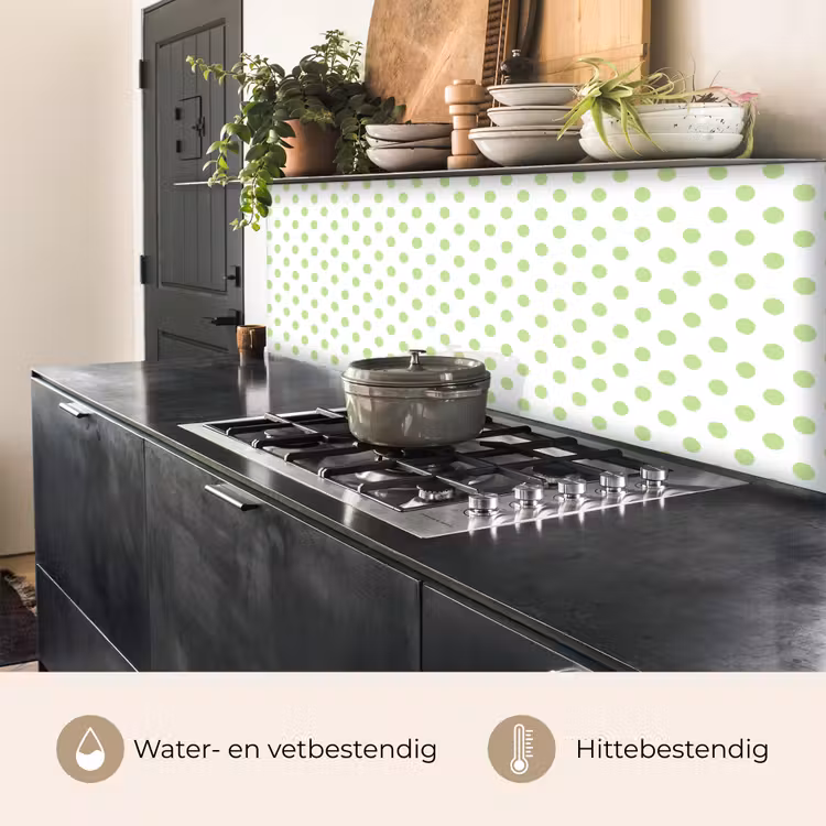 Keuken achterwand - Dots - Klassiek - Groen — 3