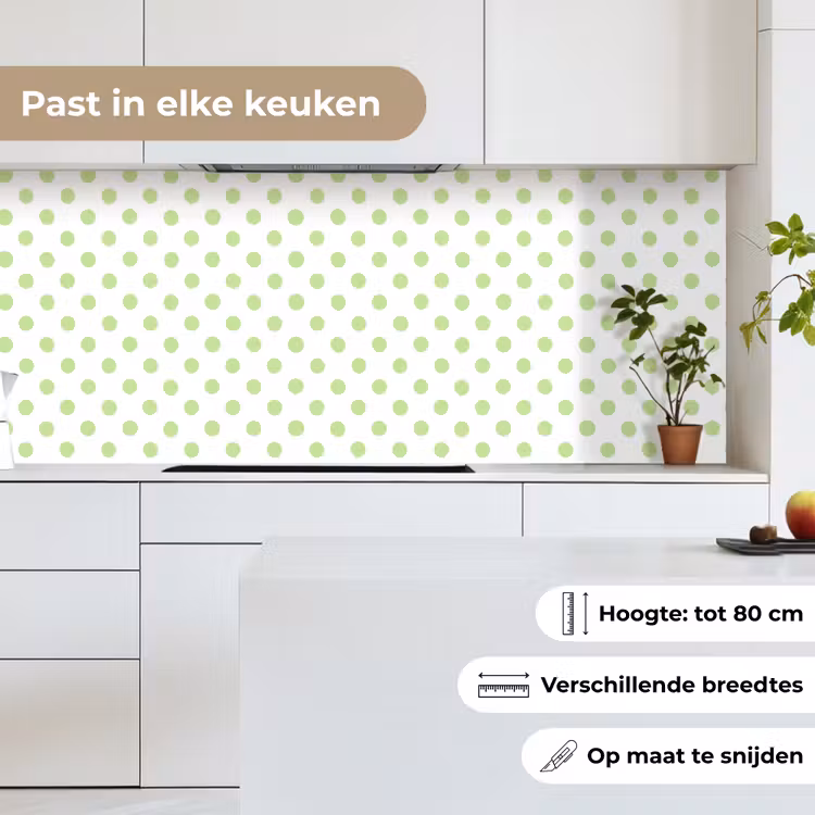 Keuken achterwand - Dots - Klassiek - Groen — 4