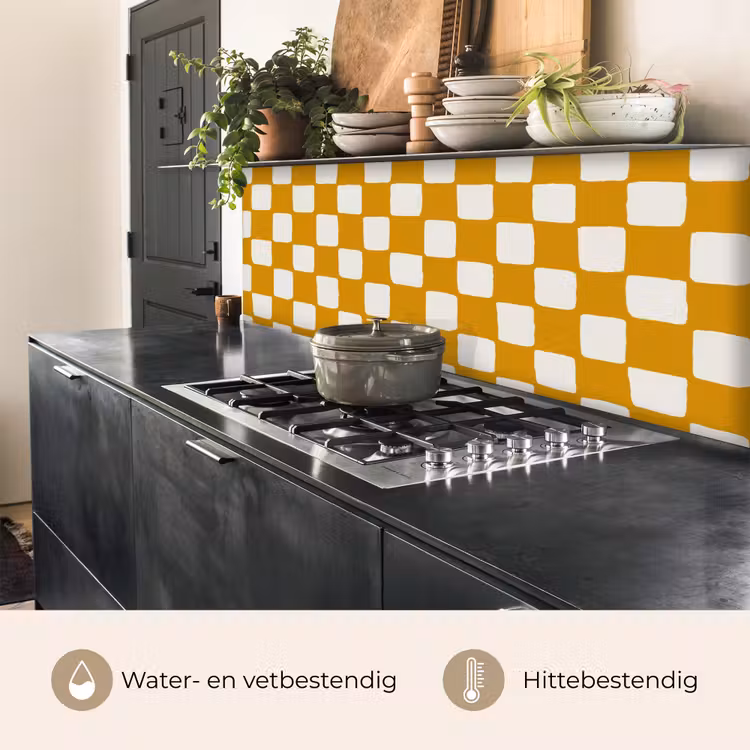 Keuken achterwand - Grafisch - Patroon - Oker — 3