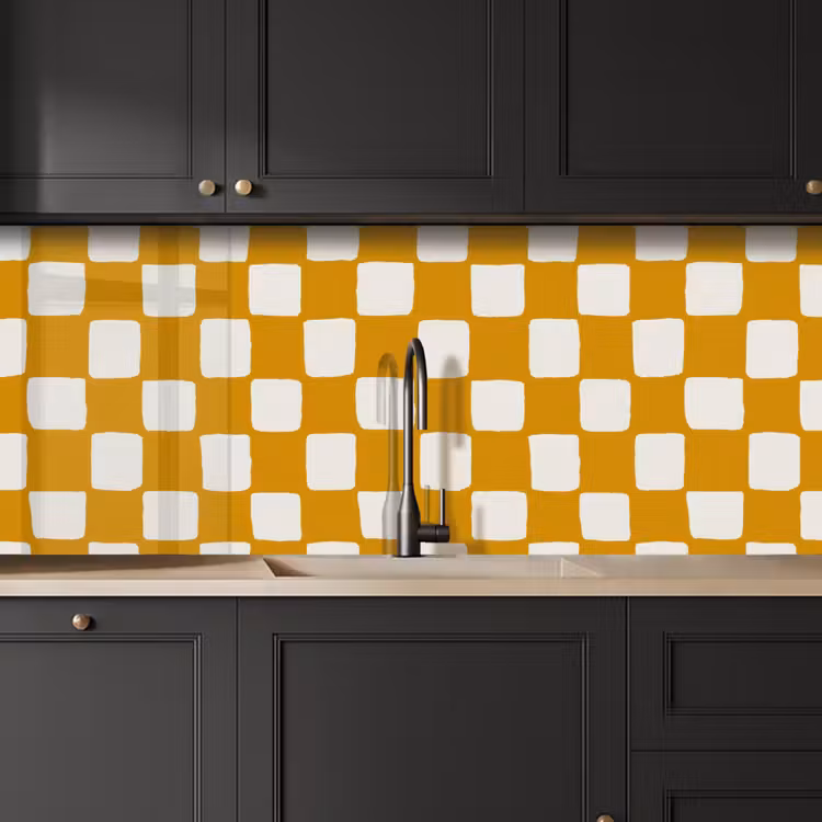 Keuken achterwand - Grafisch - Patroon - Oker — 6