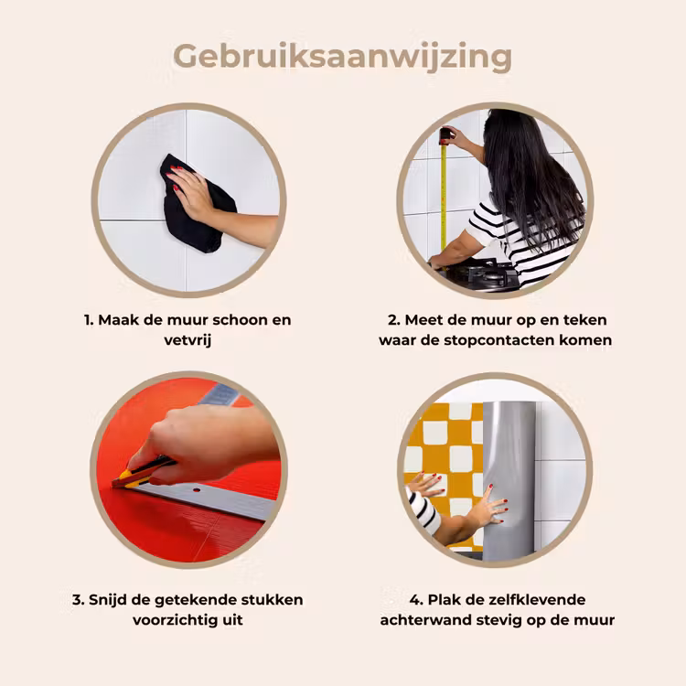 Keuken achterwand - Grafisch - Patroon - Oker — 7