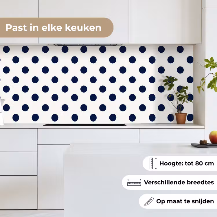 Keuken achterwand - Klassiek - Stippen - Blauw — 4