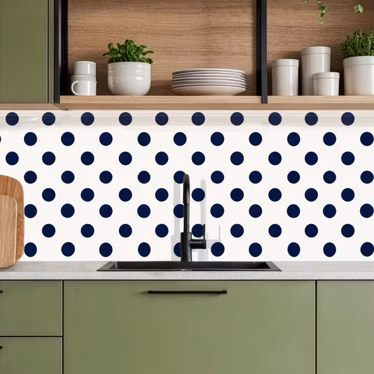 Keuken achterwand - Klassiek - Stippen - Blauw — 5