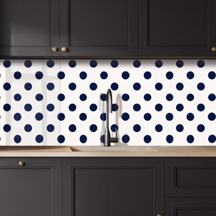 Keuken achterwand - Klassiek - Stippen - Blauw — 6