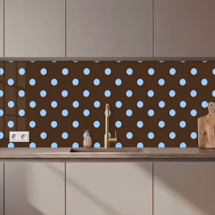 Keuken achterwand - Klassiek - Stippen - Bruin — 1