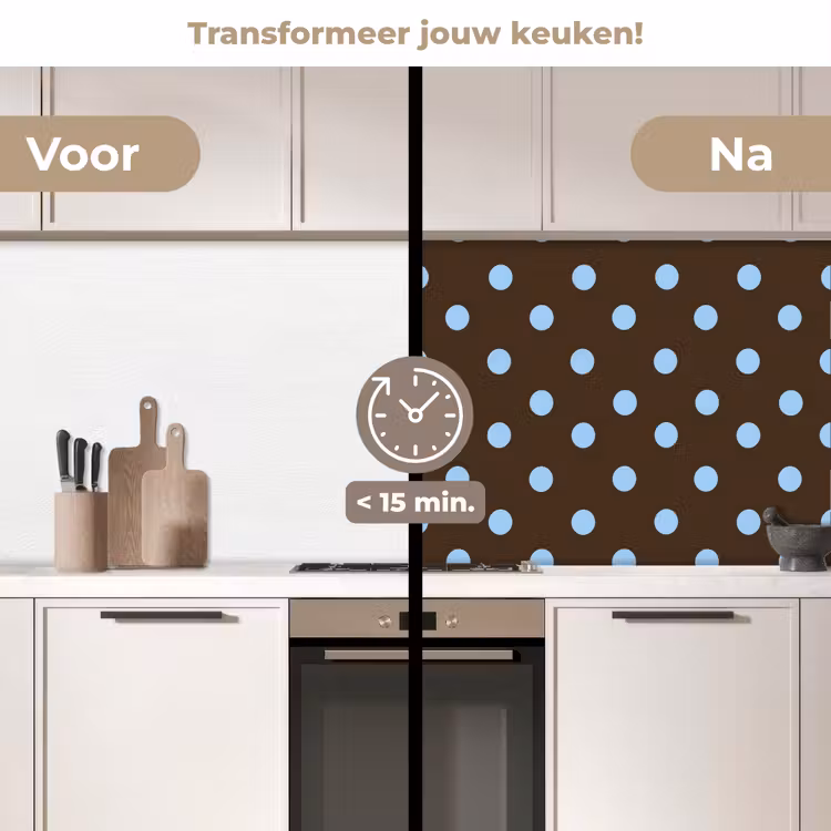 Keuken achterwand - Klassiek - Stippen - Bruin — 2
