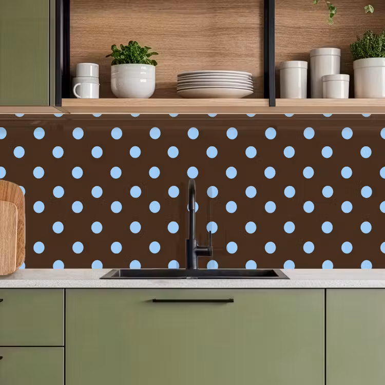 Keuken achterwand - Klassiek - Stippen - Bruin — 5