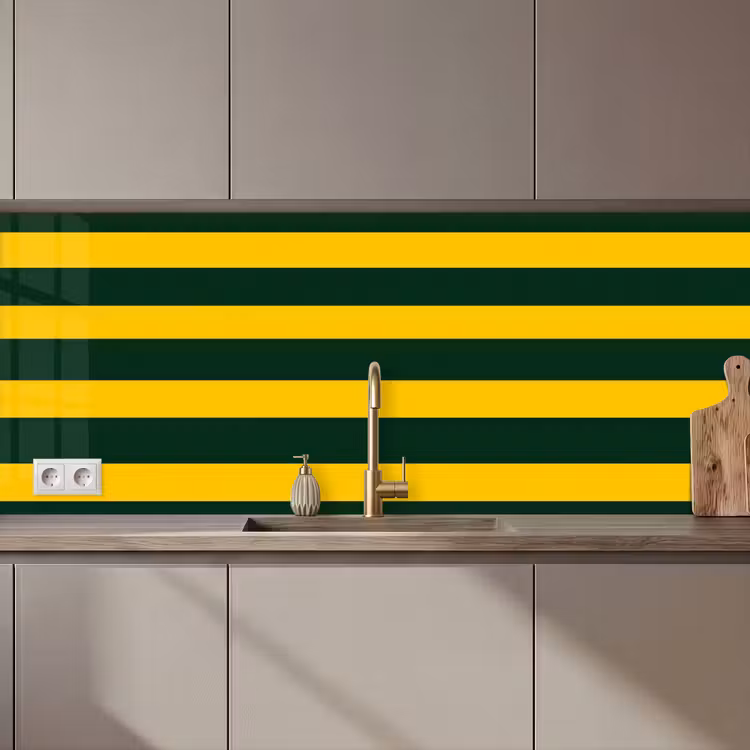 Keuken achterwand - Klassiek - Strepen - Groen — 1