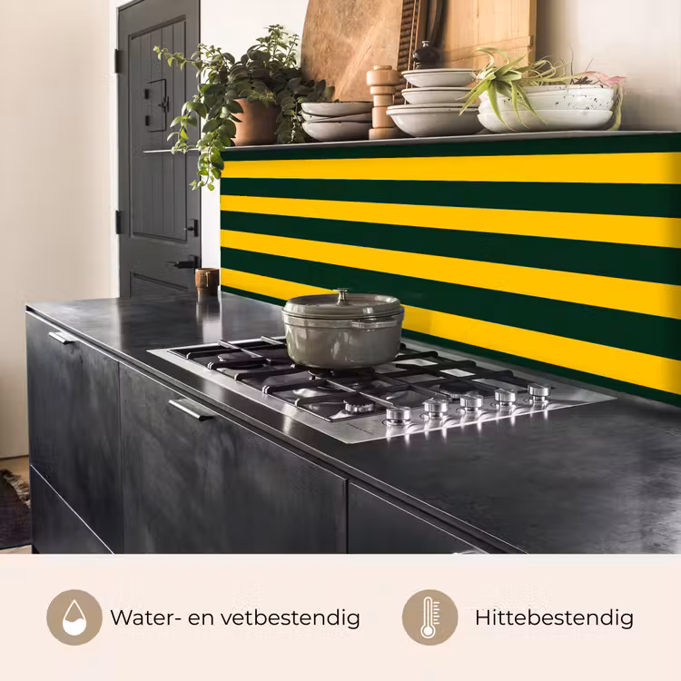 Keuken achterwand - Klassiek - Strepen - Groen — 3