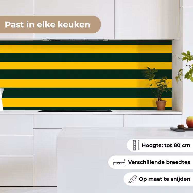 Keuken achterwand - Klassiek - Strepen - Groen — 4