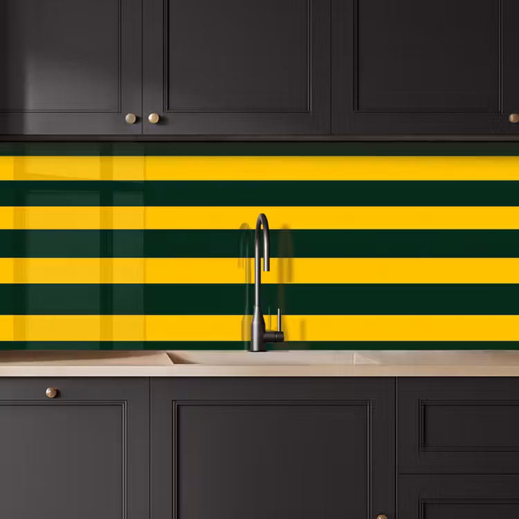 Keuken achterwand - Klassiek - Strepen - Groen — 6