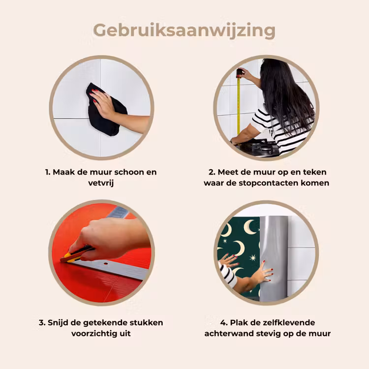 Keuken achterwand - Manen - Sterren - Groen — 7