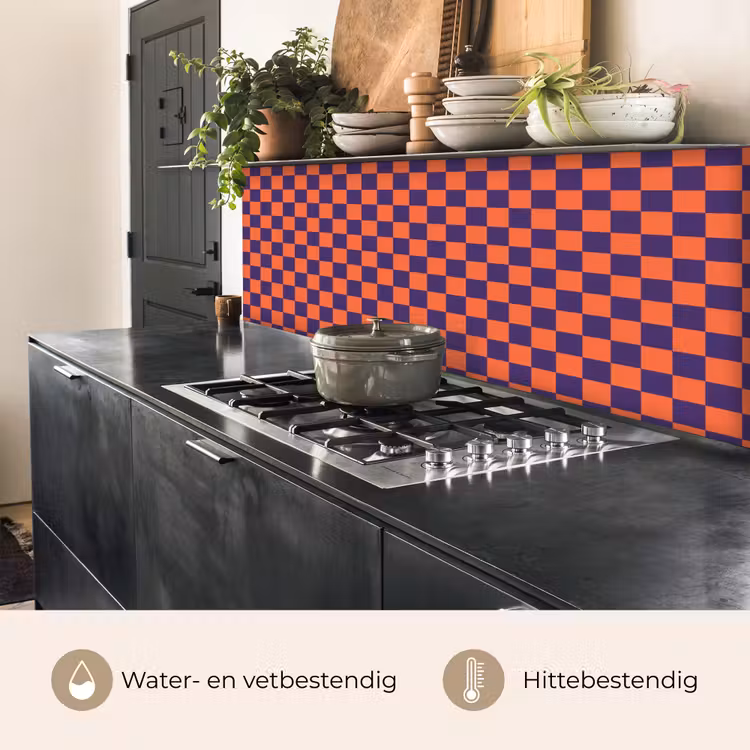 Keuken achterwand - Patroon - Klassiek - Paars — 3