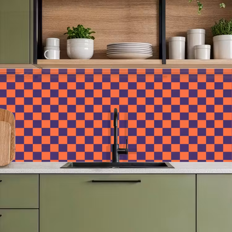 Keuken achterwand - Patroon - Klassiek - Paars — 5