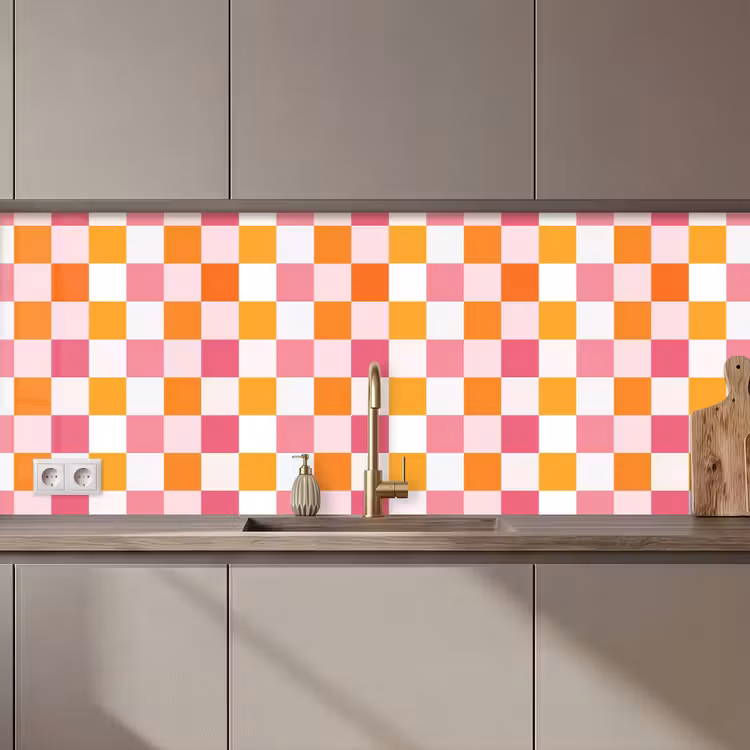 Keuken achterwand - Patroon -  Roze — 1