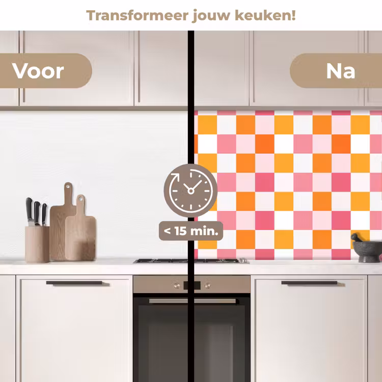 Keuken achterwand - Patroon -  Roze — 2