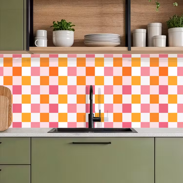 Keuken achterwand - Patroon -  Roze — 5
