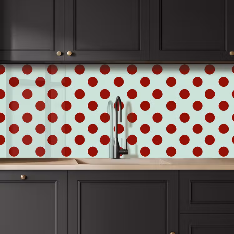 Keuken achterwand - Polka - Dots - Rood — 6