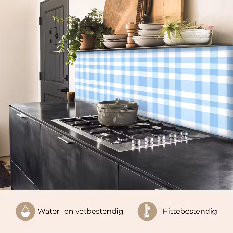 Keuken achterwand - Ruit - Patroon - Blauw — 3
