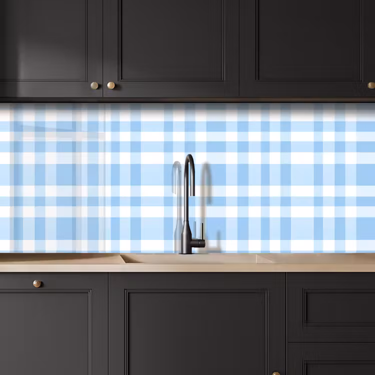 Keuken achterwand - Ruit - Patroon - Blauw — 6