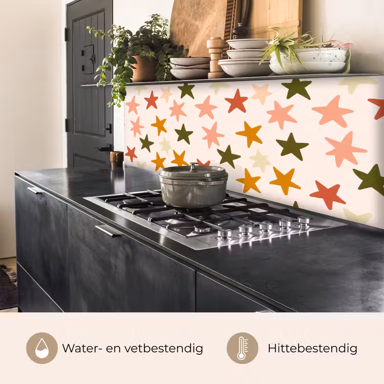 Keuken achterwand - Sterren - Patroon - Kleurrijk — 3