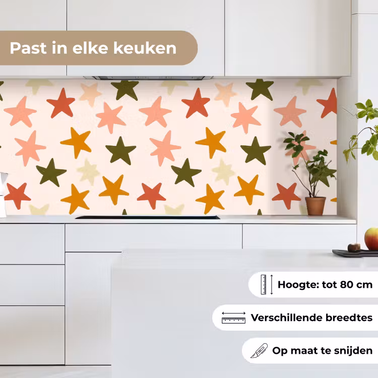 Keuken achterwand - Sterren - Patroon - Kleurrijk — 4