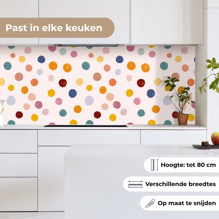 Keuken achterwand - Stippen - Subtiel - Kleurrijk — 4