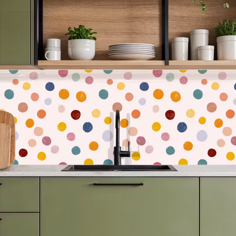 Keuken achterwand - Stippen - Subtiel - Kleurrijk — 5