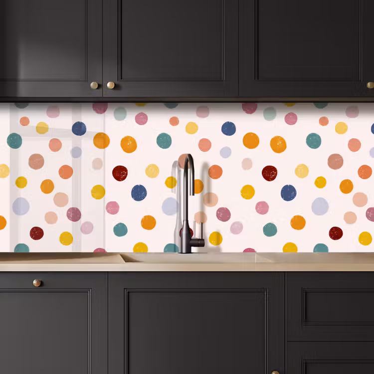 Keuken achterwand - Stippen - Subtiel - Kleurrijk — 6