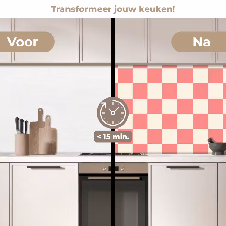 Keuken achterwand - Traditioneel - Patroon - Roze — 2