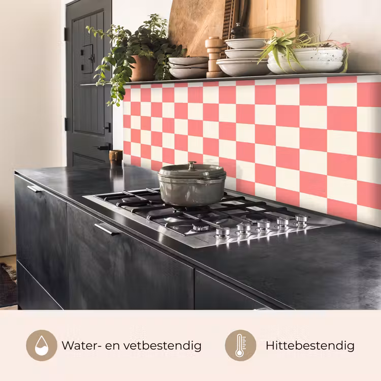 Keuken achterwand - Traditioneel - Patroon - Roze — 3
