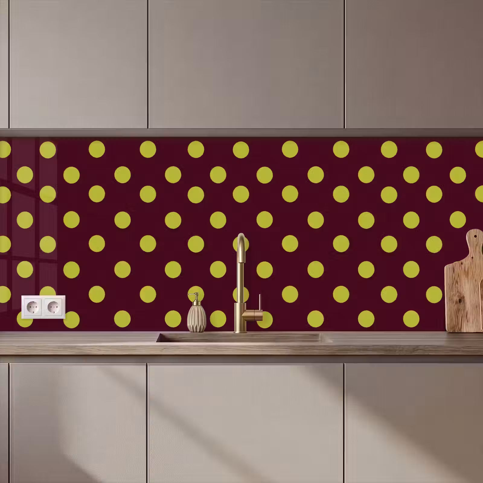 Keuken achterwand - Klassiek - Stippen - Groen — 1
