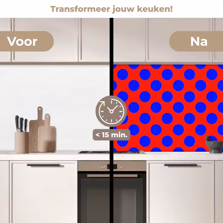 Keuken achterwand - Dots - Klassiek - Rood — 2
