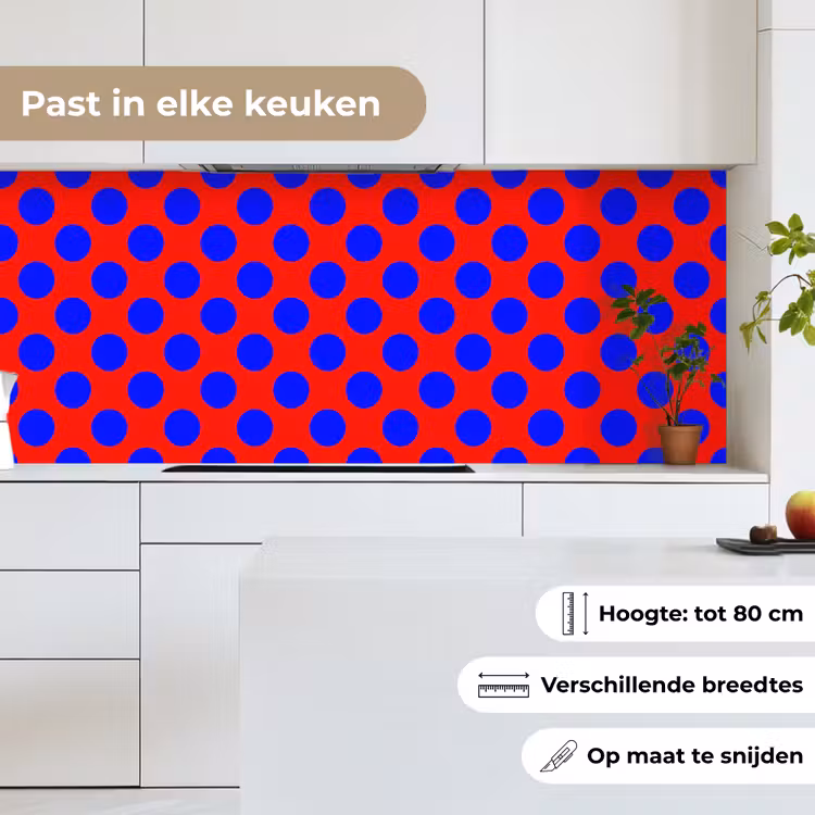 Keuken achterwand - Dots - Klassiek - Rood — 4
