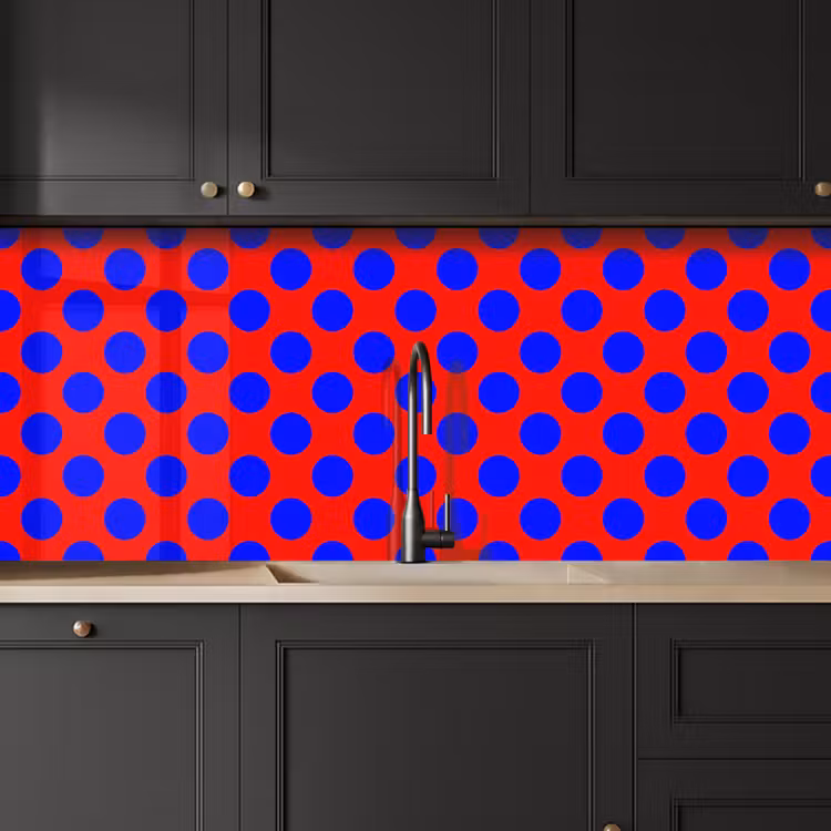 Keuken achterwand - Dots - Klassiek - Rood — 6
